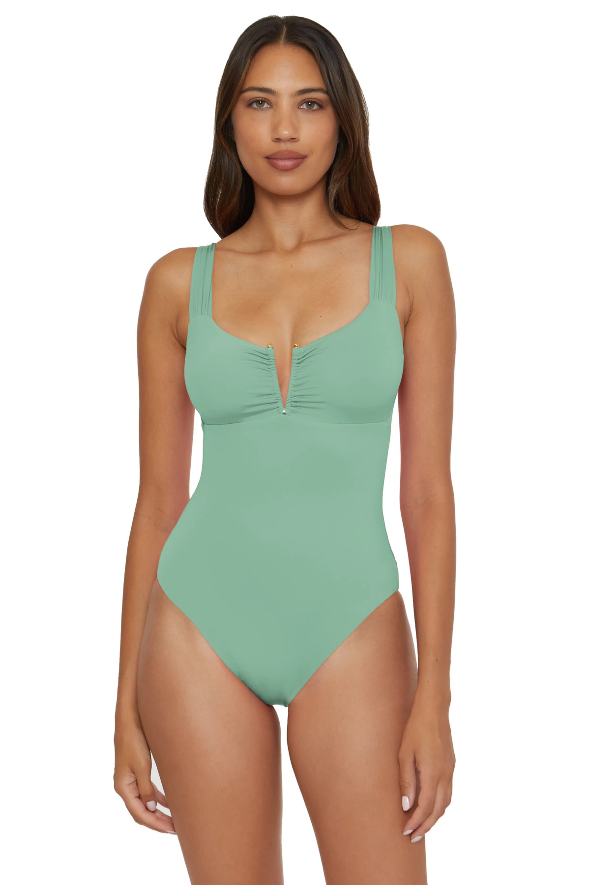MINERAL Viviana V-Front One Piece Swimsuit image number 1
