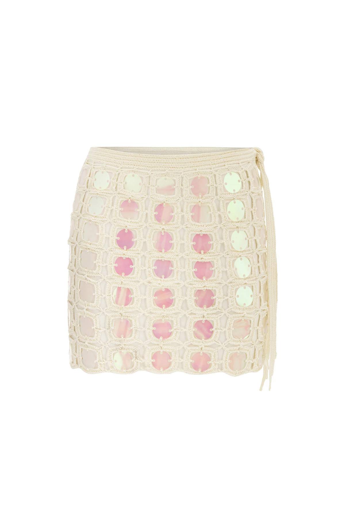 IVORY Crochet Mini Skirt image number 3