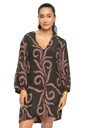 FEATHER BLACK Maria Silk Mini Dress