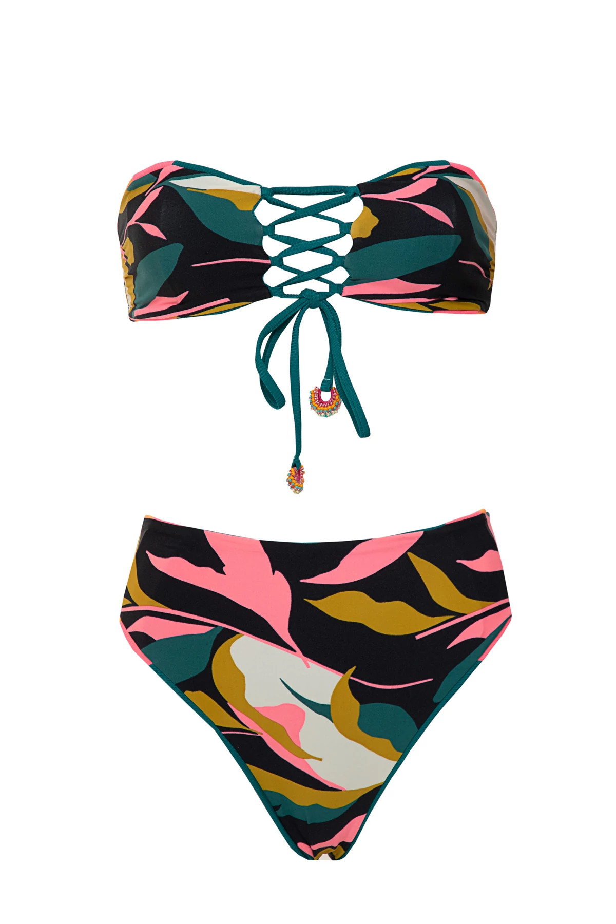 VERDANT BREEZE Wanderer High Waist Reversible Bikini Bottom image number 3