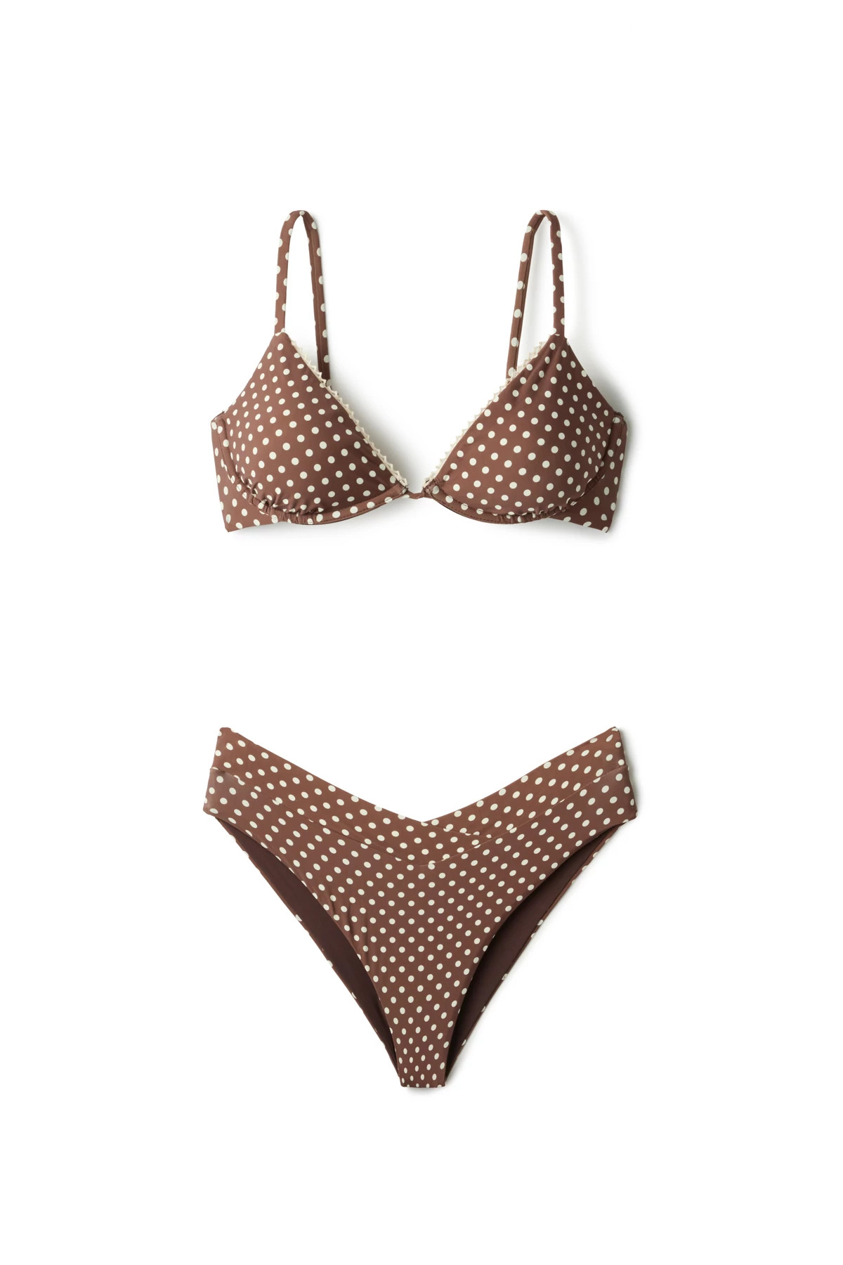 MOCHA DOT Lido Banded High Waist Bikini Bottom image number 4