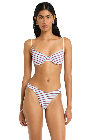 VOLLEY STRIPE Gracie Crinkle Balconette Bikini Top