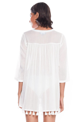 WHITE/PINK Seychelles Embroidered Tunic