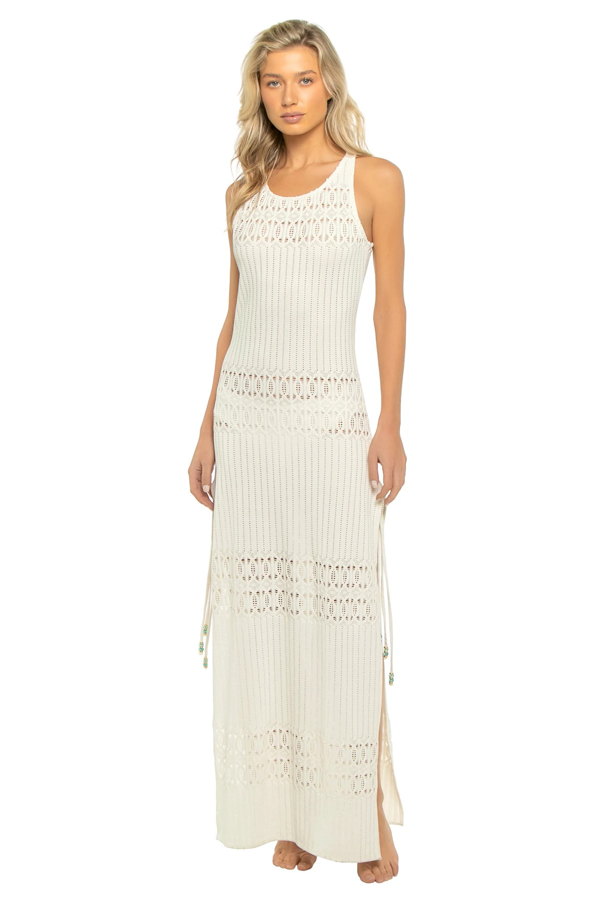 NATURAL Crochet Maxi Dress image number 1
