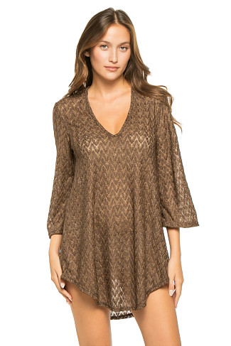 BROWN Crochet Tunic