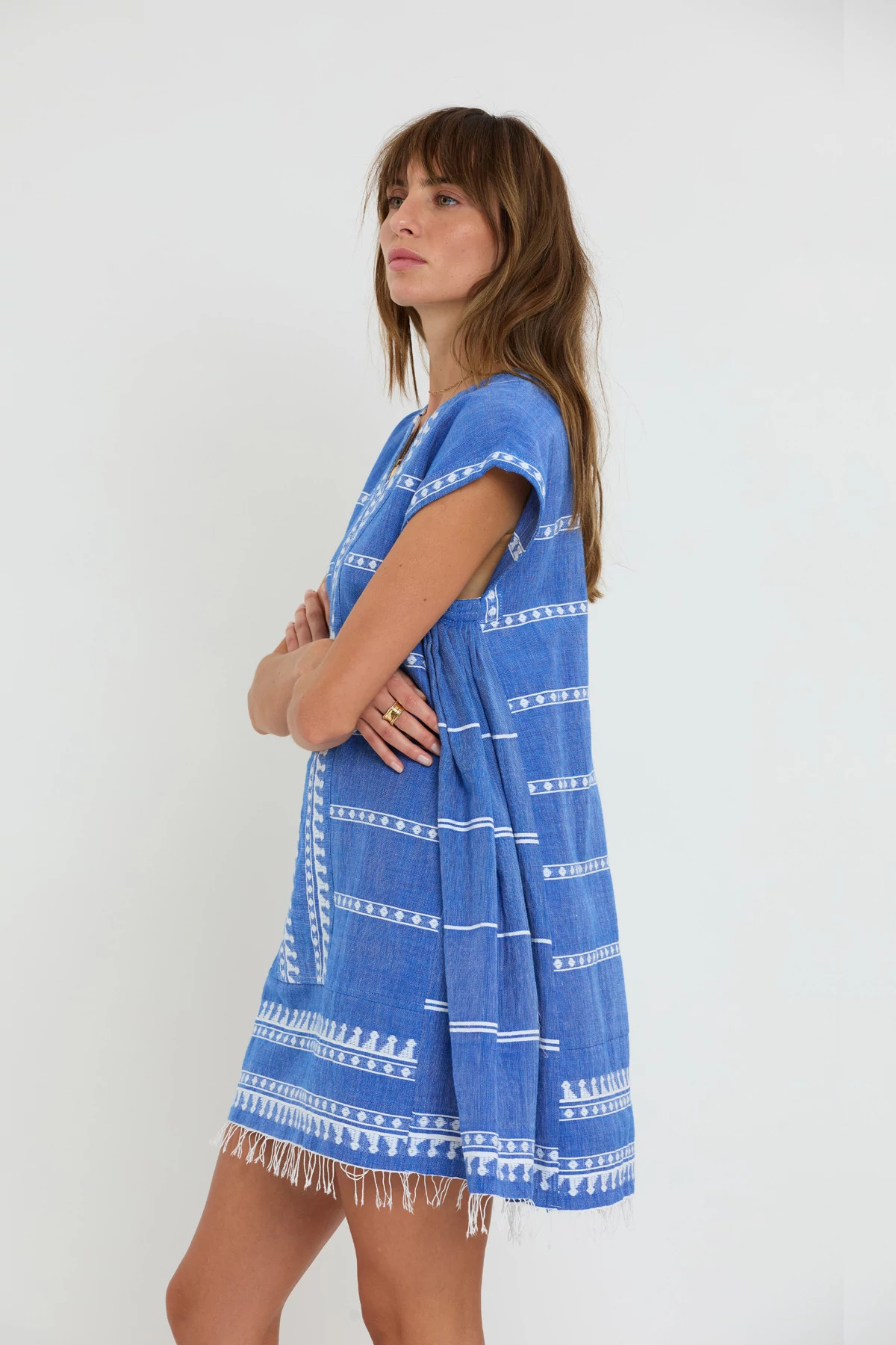 TEBIBI BLUE Elina Short Caftan Tebebi Blue image number 5