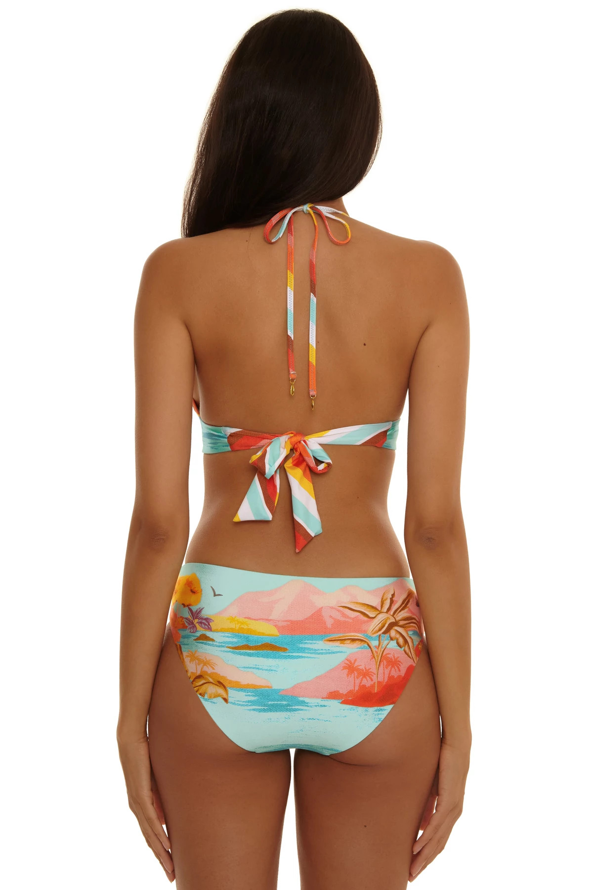 MULTI Cyclades Reversible Banded Bikini Top image number 3