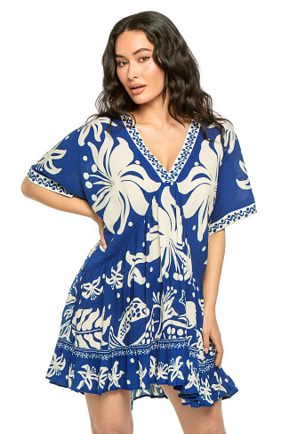 OCEAN SCARF BLUE Ocean Scarf Mini Dress