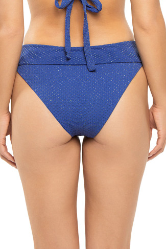 NAVY SCALLOP Blake Hipster Tab Side Bikini Bottom