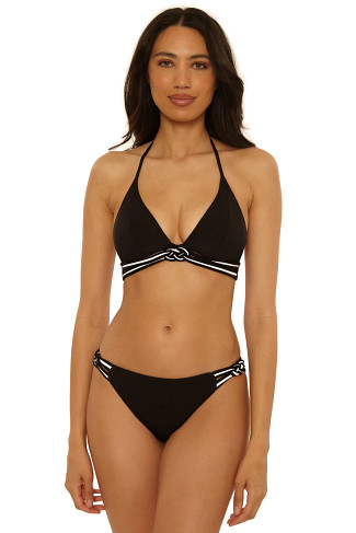 BLACK Triumph Ribbed Halter Bikini Top