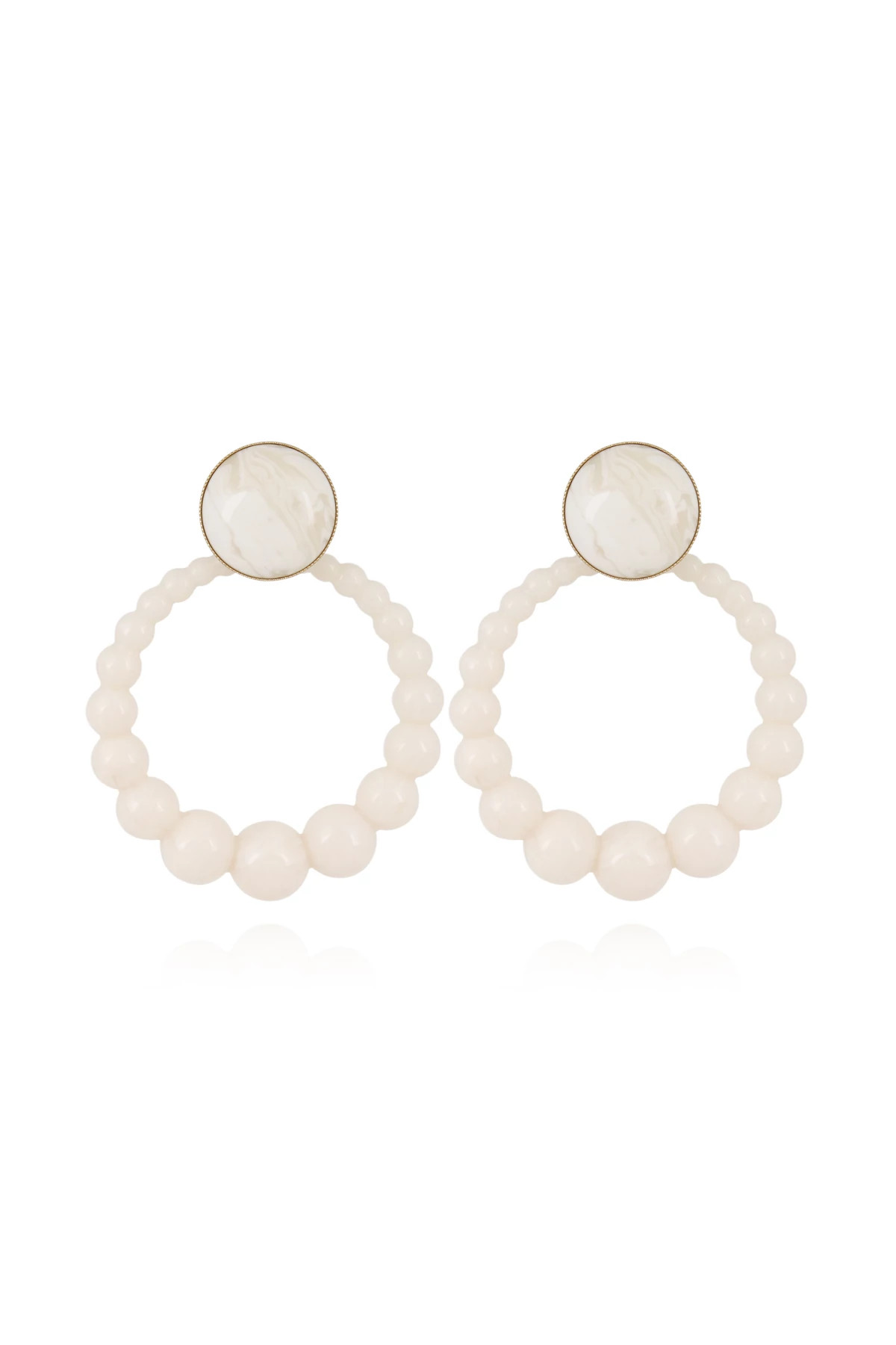 011 WHITE Andy Earrings image number 1