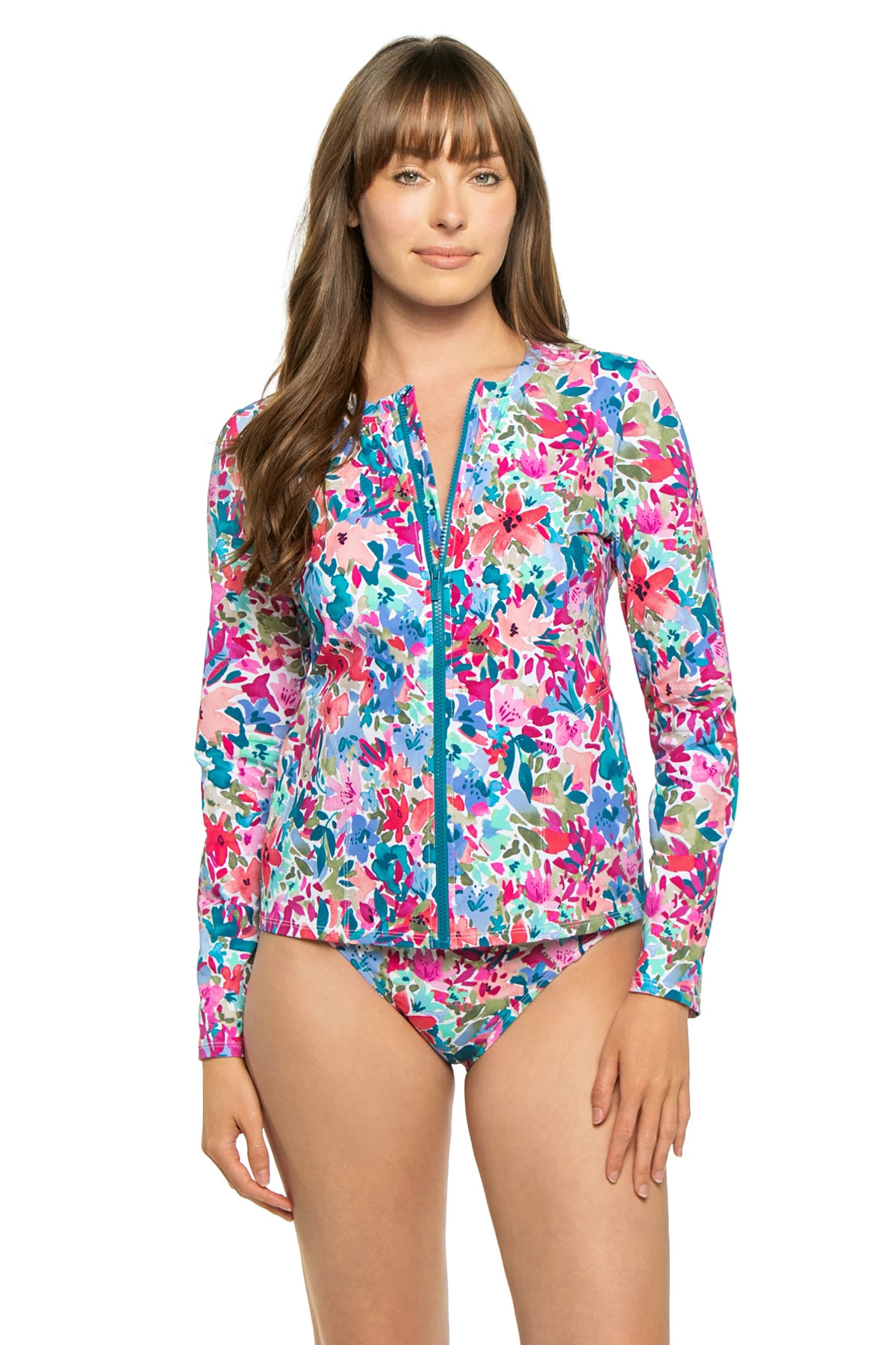DUSTY LUPINE Front Zip Rash Guard image number 3