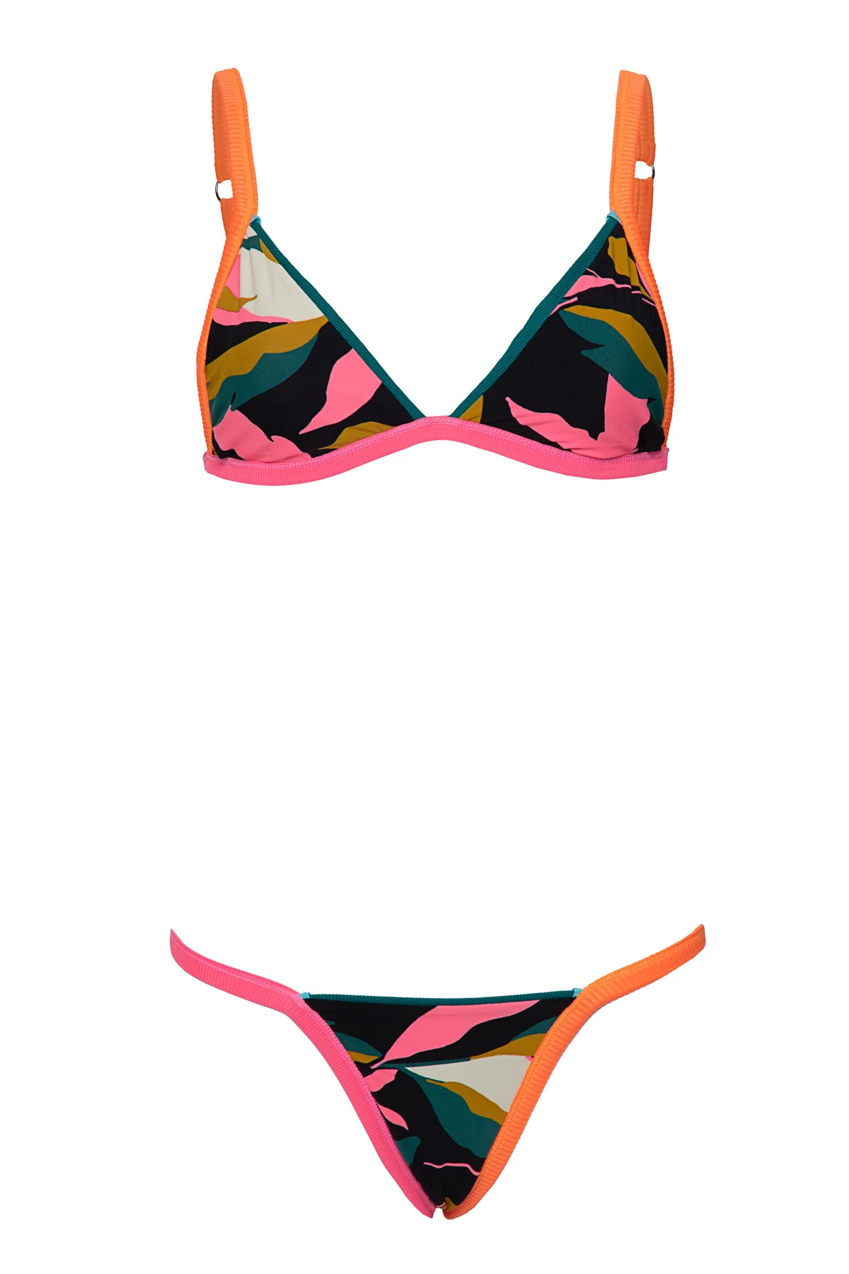 VERDANT BREEZE Ripple Reversible Triangle Bikini Top image number 3
