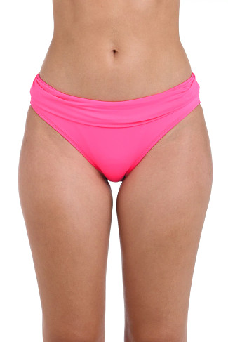 BRIGHT PINK Island Goddess Banded Bottom