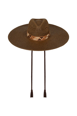 CHOCOLATE Rancho Straw Wide Brim Panama Hat