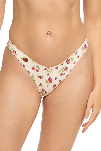 STRAWBERRY FIELD Dove High Leg Bikini Bottom