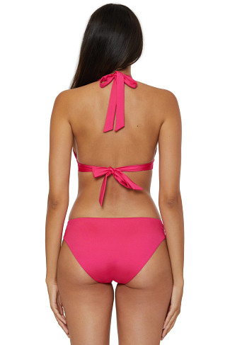 CANNES CORAL Banded Halter Bikini Top