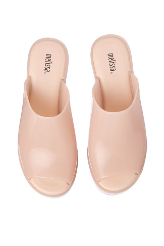 BEIGE Jelly Platform Mules