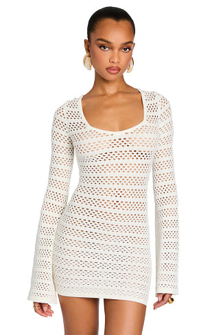 PORCELAIN Sophie Long Sleeve Mini Dress