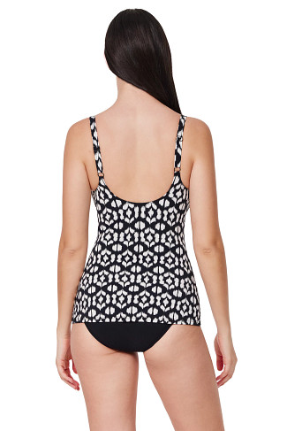 BLACK/WHITE Mantra V-neck Tankini (D Cup)