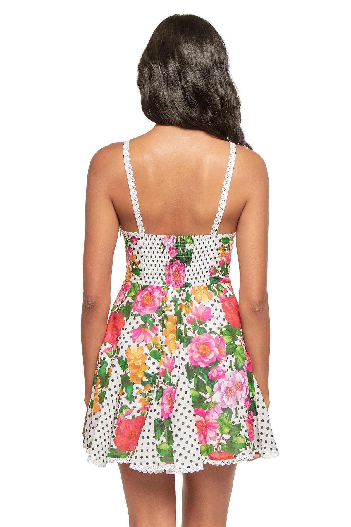 WHITE DOTS Rosela Floral Print Mini Dress image number 2
