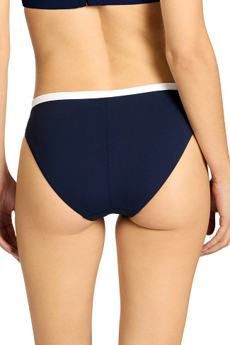 NAVY/GRASS/CREAM Jacqui Hipster Loop Tie Bikini Bottom