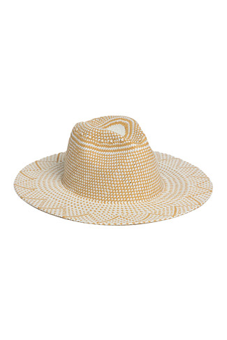 IVORY/TAN Luxe Packable Hat