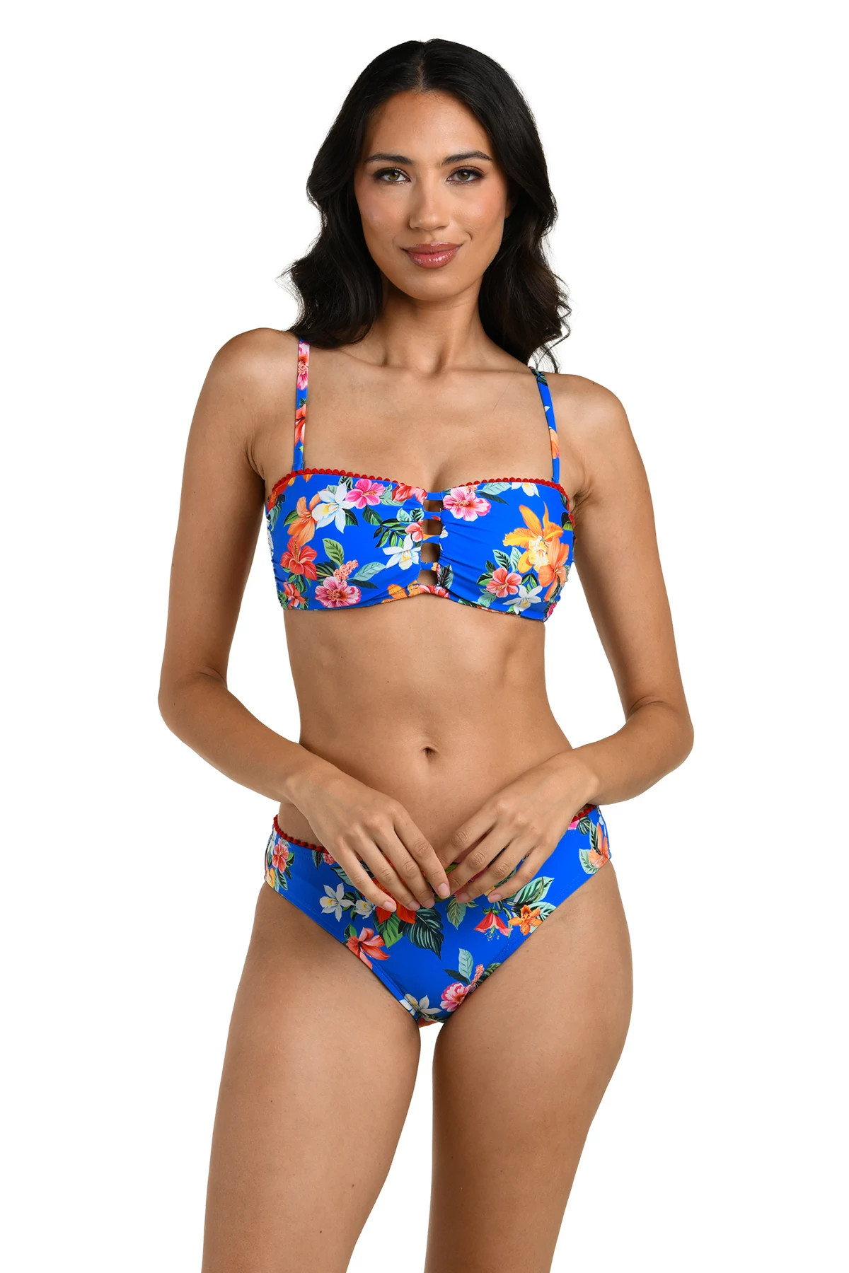 MULTI Ladder Trim Bandeau Bikini Top image number 3