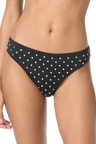 BLACK Studded Hipster Bikini Bottom