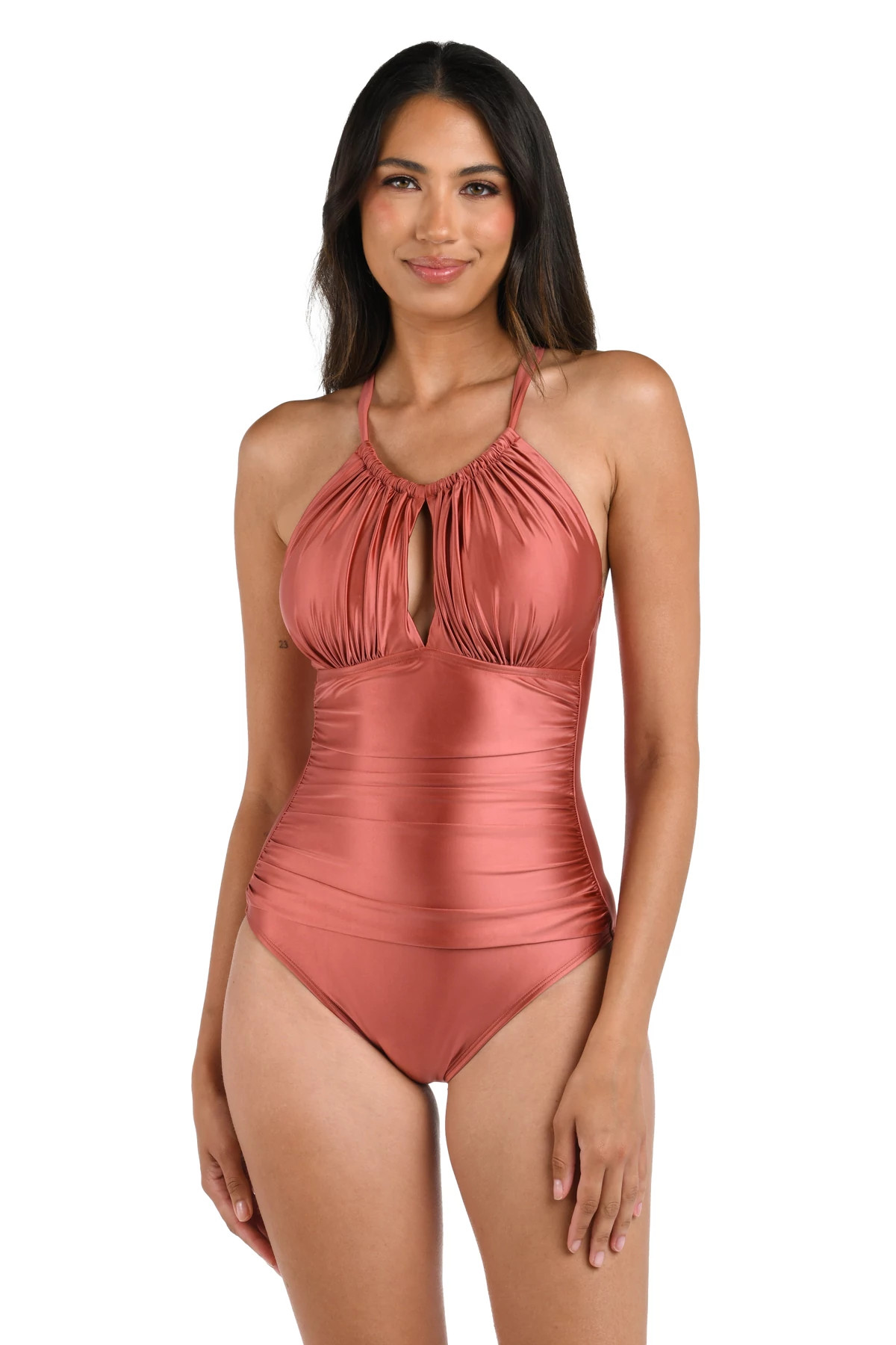 SIENNA High Neck Keyhole One Piece Swimsuit image number 1