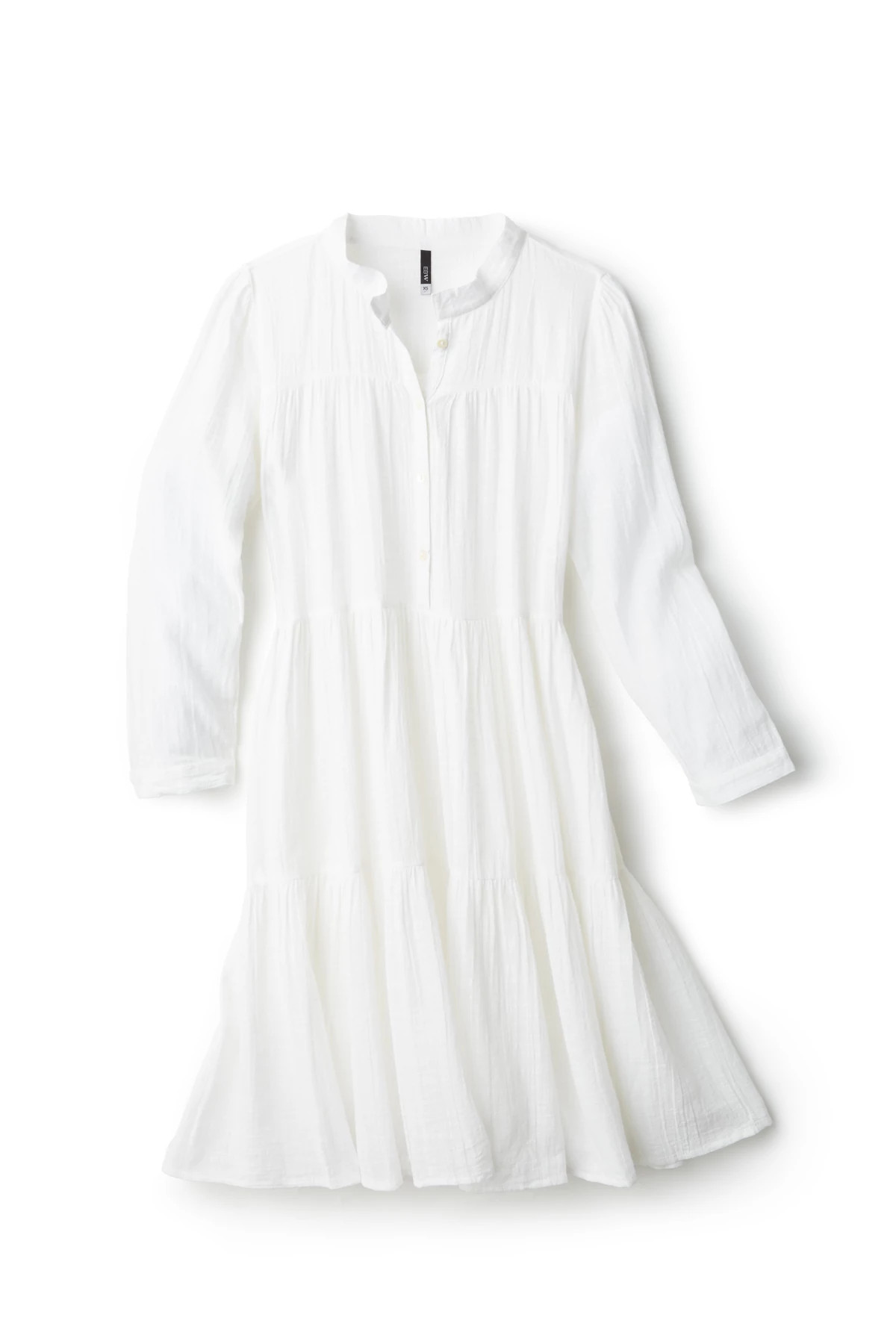 WHITE Button Front Dress image number 3