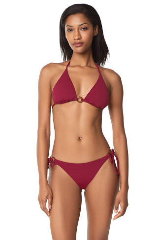 MERLOT CORA Tortoise Ring Triangle Bikini Top