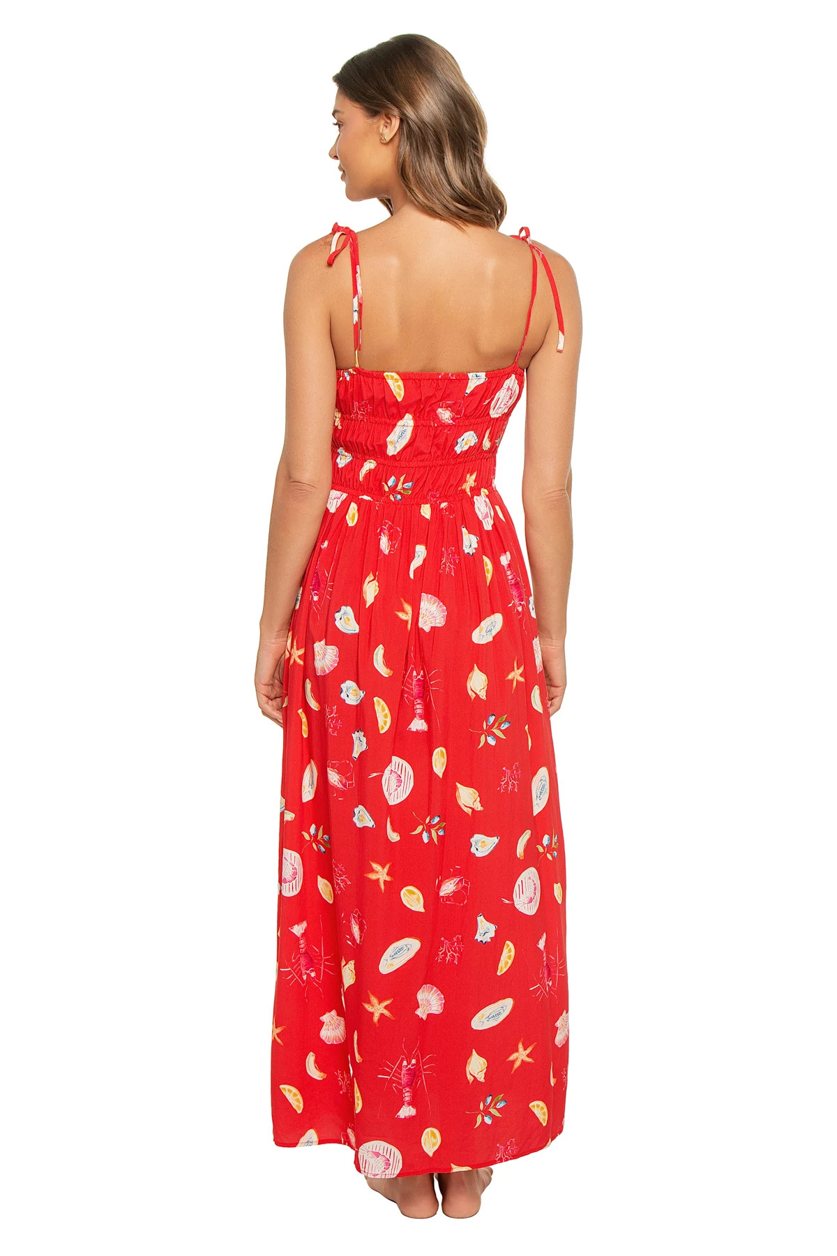 RED Sirena Lobster Print Maxi Dress image number 2