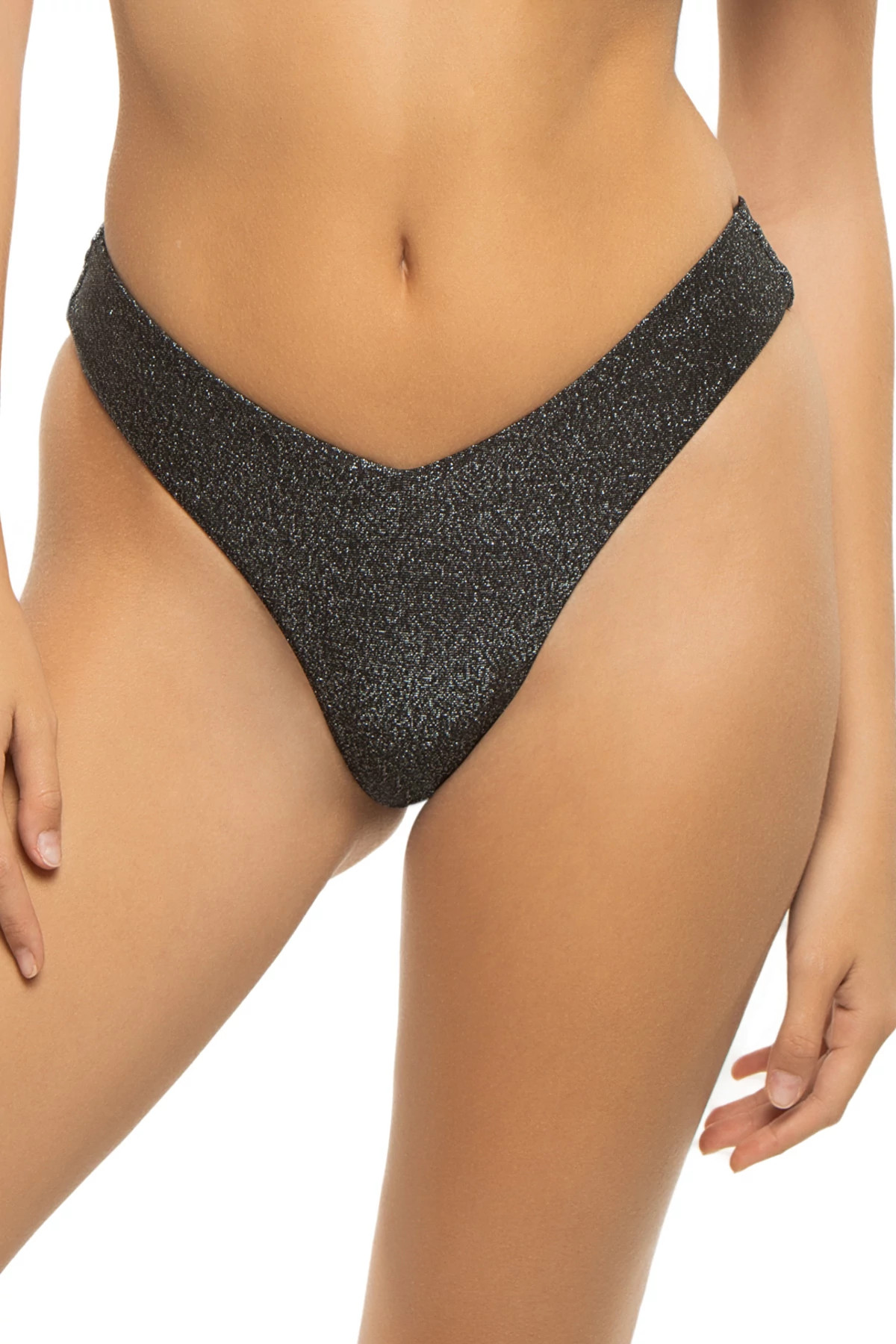 BLACK SAND Malibu Brazilian Bikini Bottom image number 1