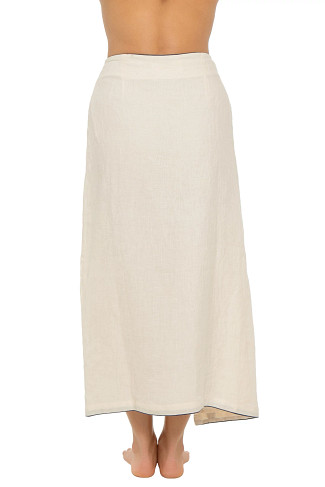 IVORY Loren Linen Wrap Skirt