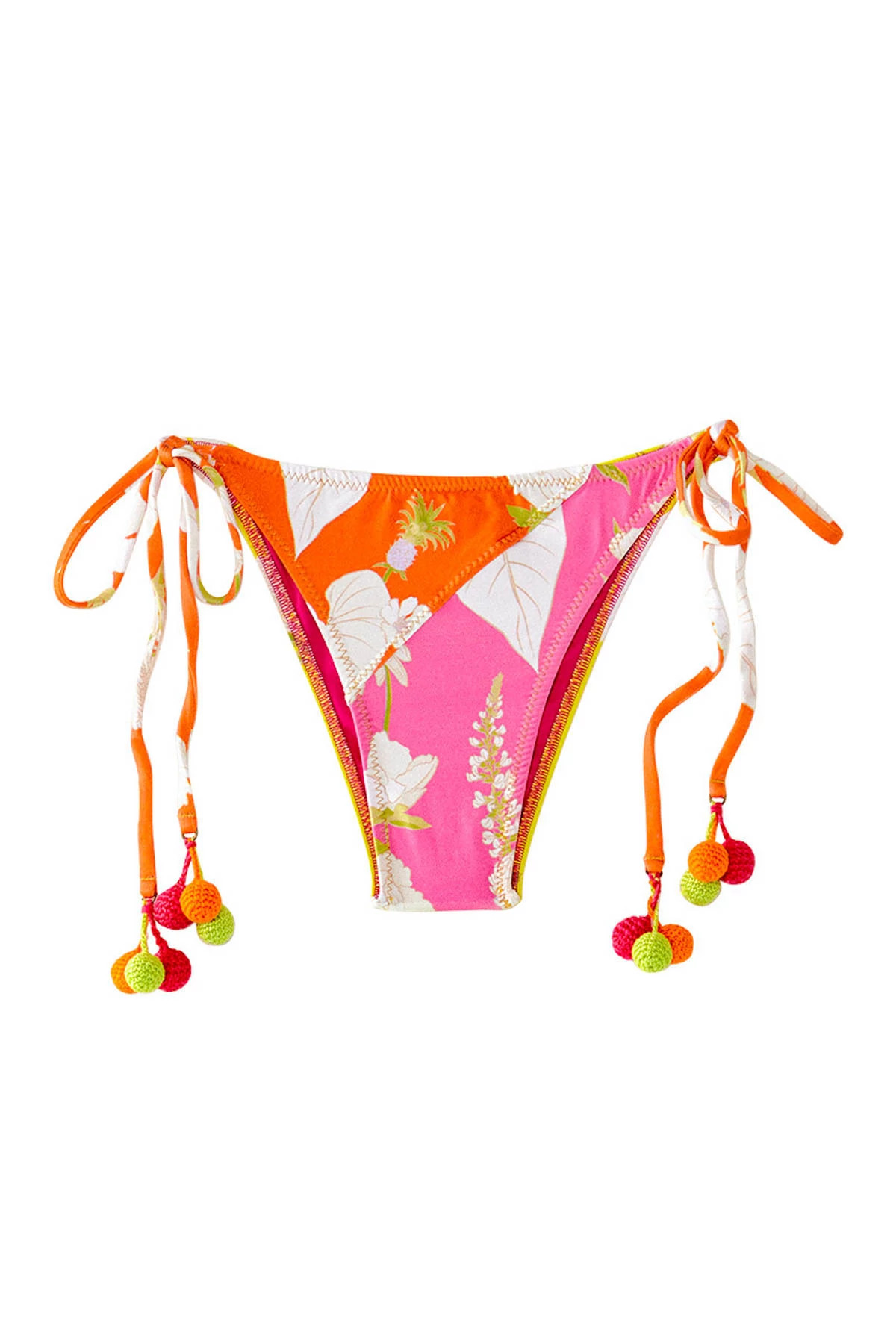 NEON GARDEN Neon Garden Tie Side Brazilian Bikini Bottom image number 4