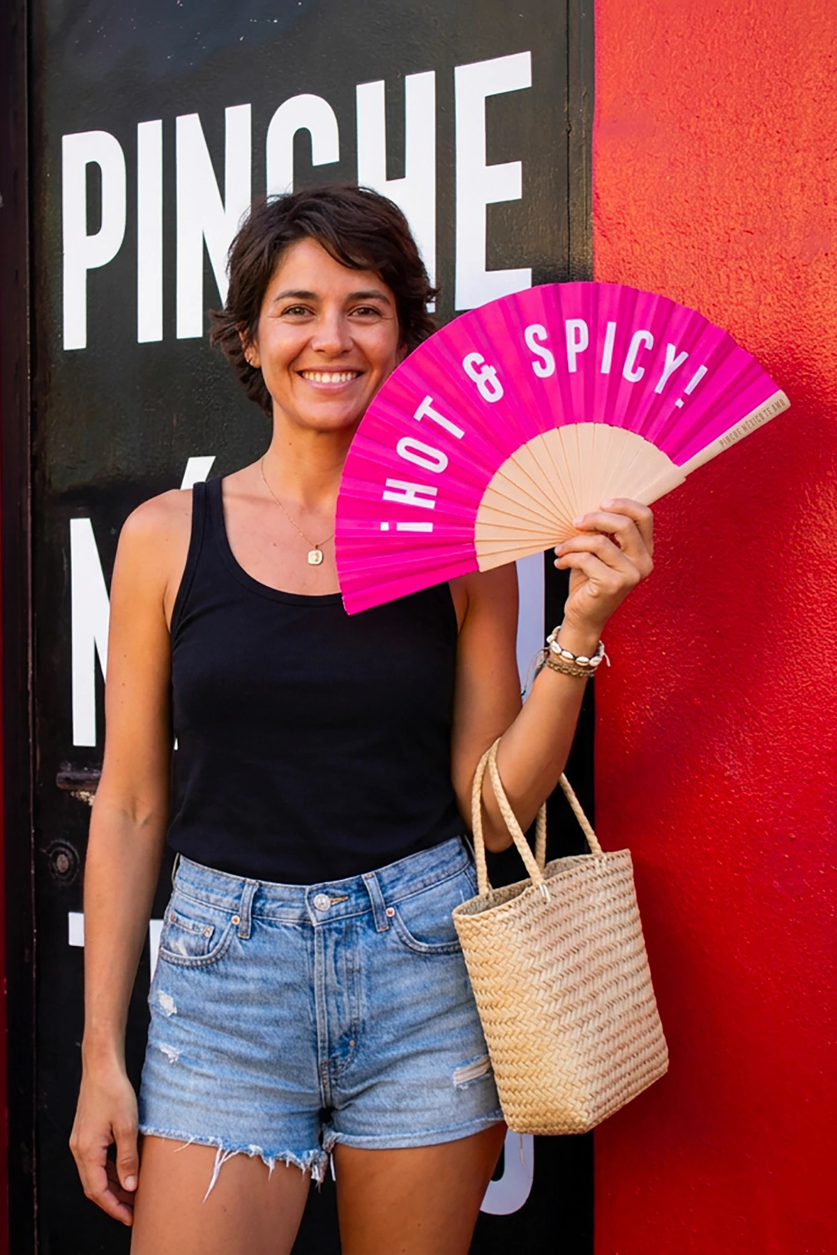 PINK Hot and Spicy Foldable Fan image number 3