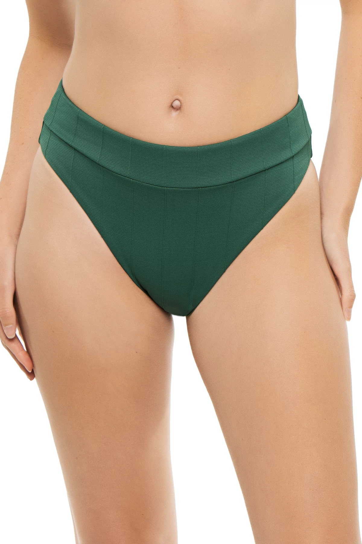 JUNGLE GREEN Ivy High Waist Bikini Bottom image number 1