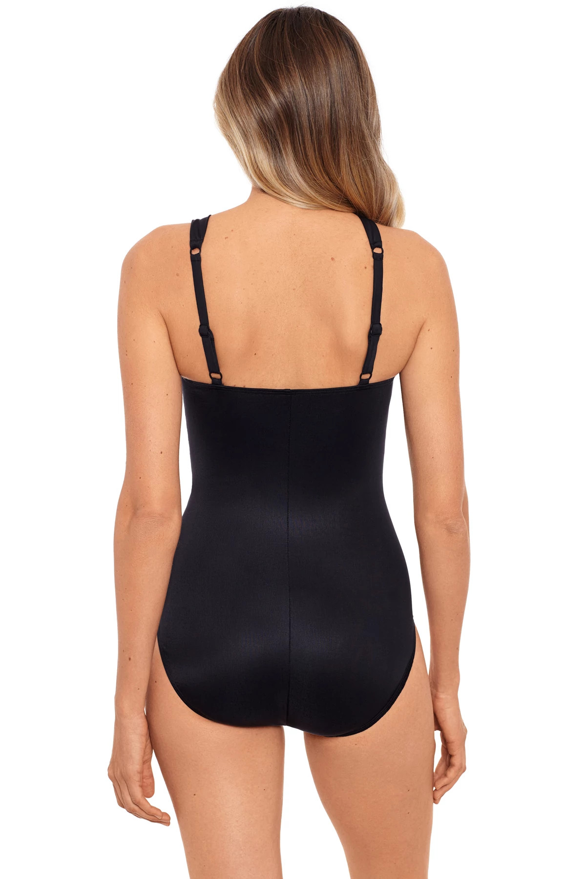 BLACK Rock Solid Europa Asymmetrical One Piece Swimsuit  image number 2