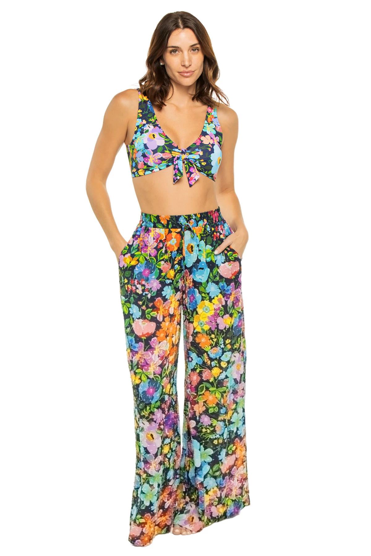 MULTI Wild Bloom Cover-Up Pants image number 3