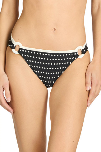 BLACK/ECRU Millie Hipster Bikini Bottom