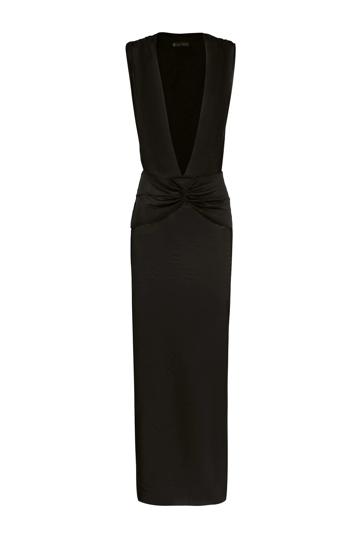 BLACK Cindy Mesh Maxi Dress image number 3
