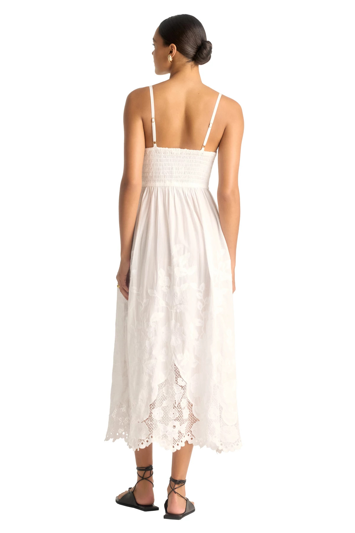 WHITE Flora Midi Dress image number 2