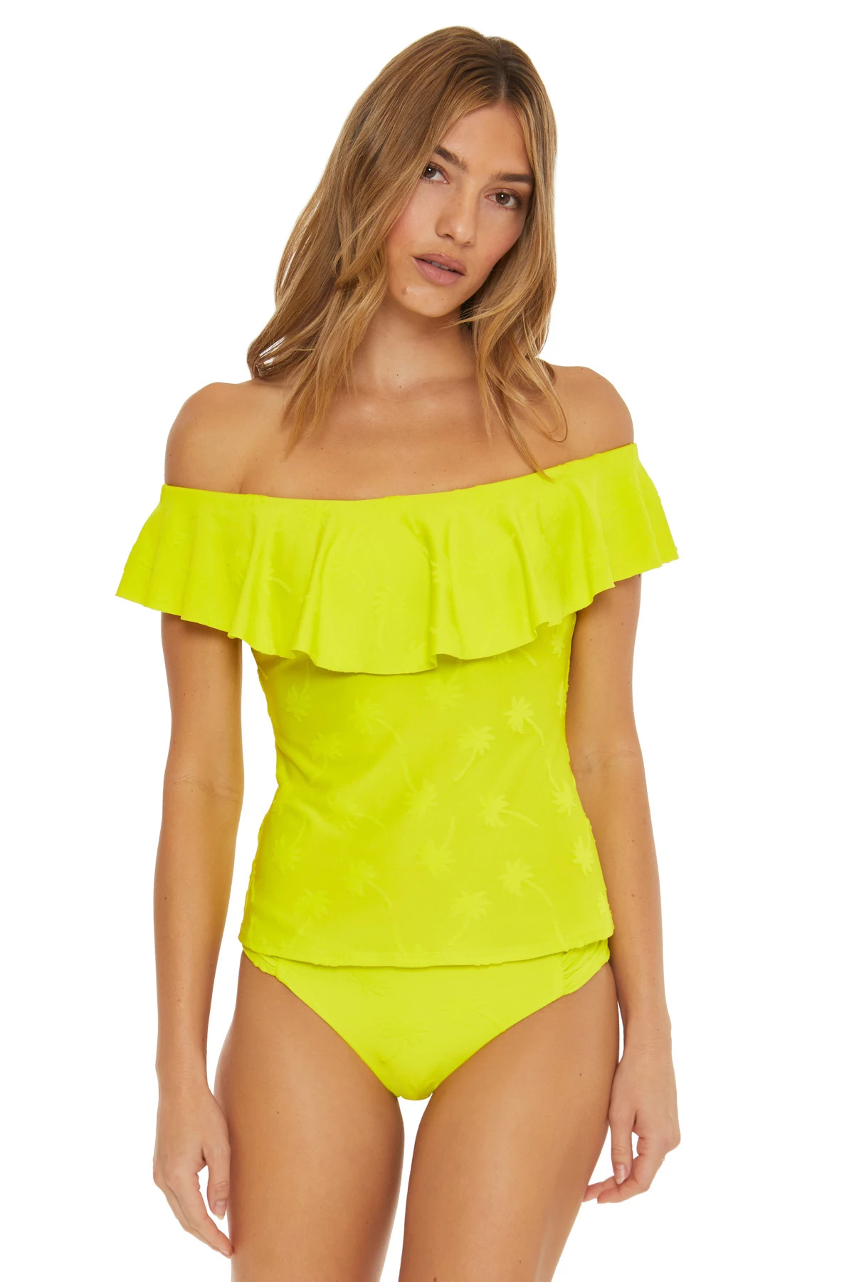 LEMONGRASS Sway Off Shoulder Bandeau Tankini Top image number 1
