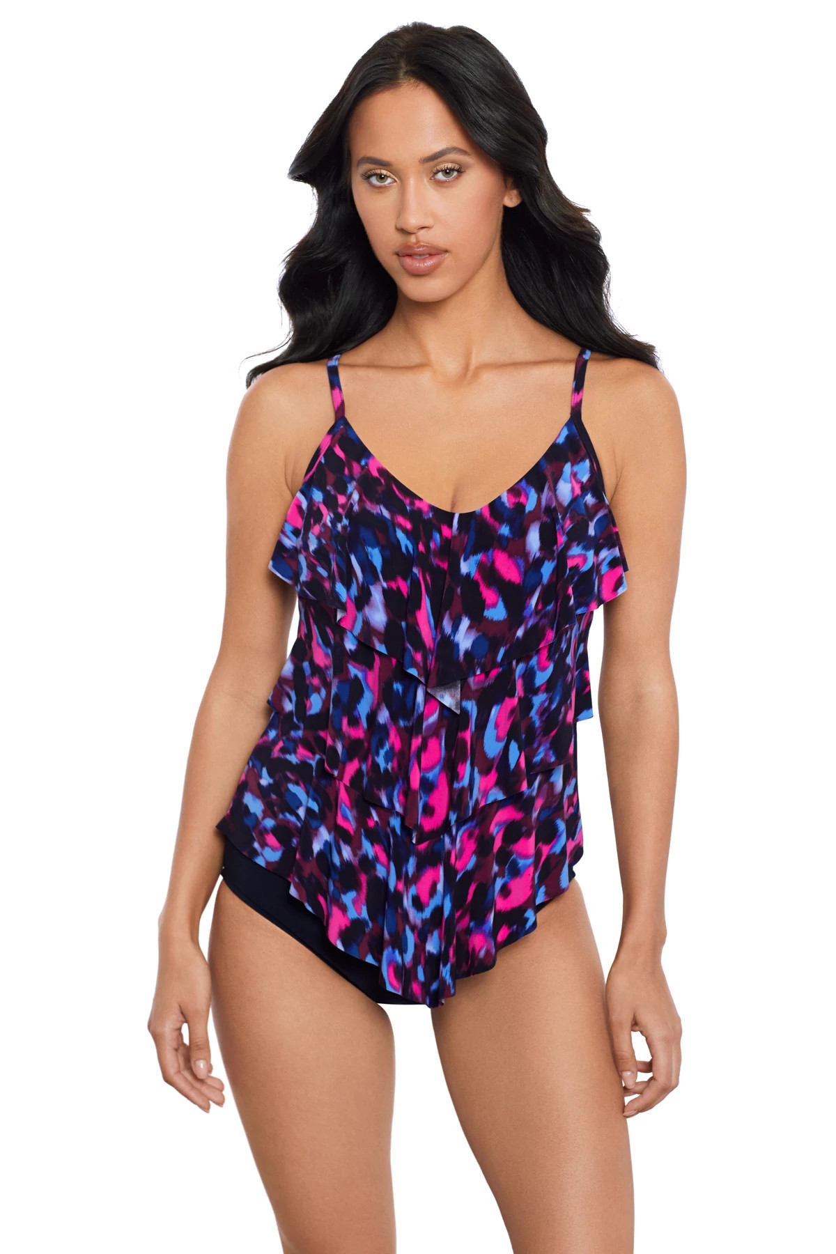 BLACK/MULTI Rita Tankini Top image number 1