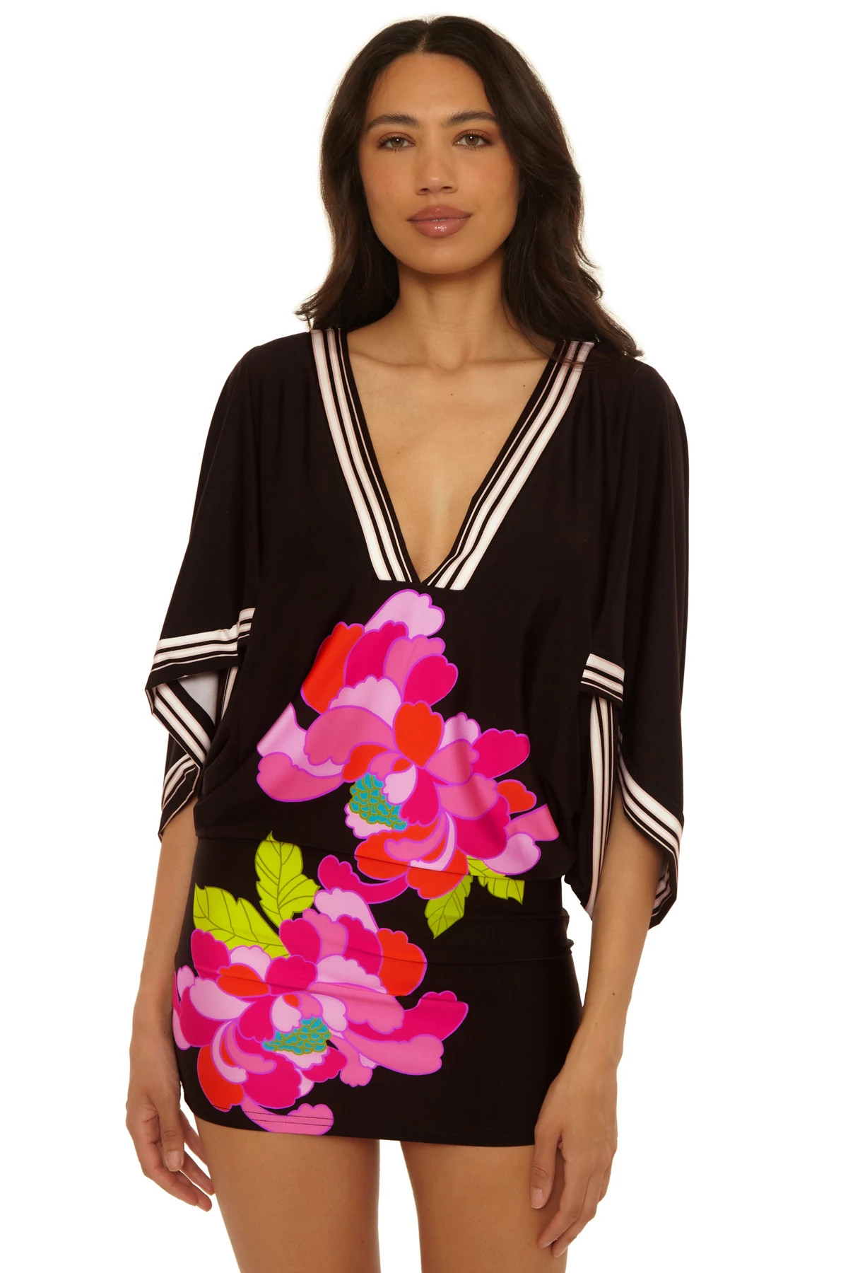 MULTI Bougainvillea Floral Tunic image number 1