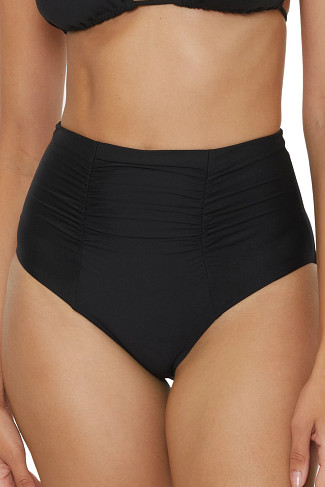 BLACK Vintage High Waist Bikini Bottom