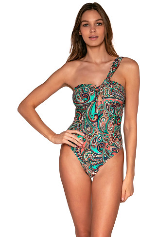 ANDALUSIA Ginger Asymmetrical One Piece Swimsuit
