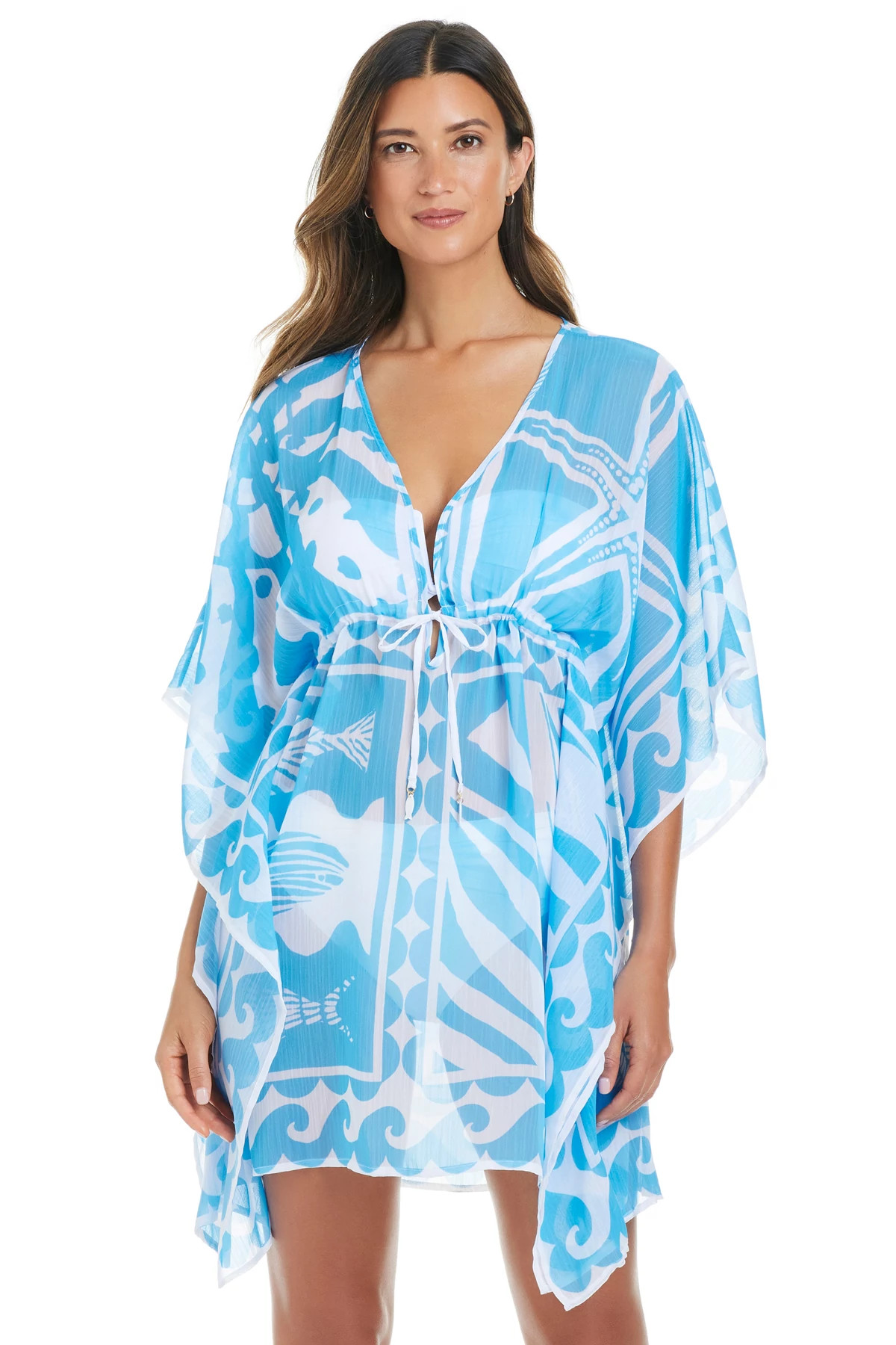 LAVOIR BLEU Catch Of The Day Chiffon Caftan image number 1