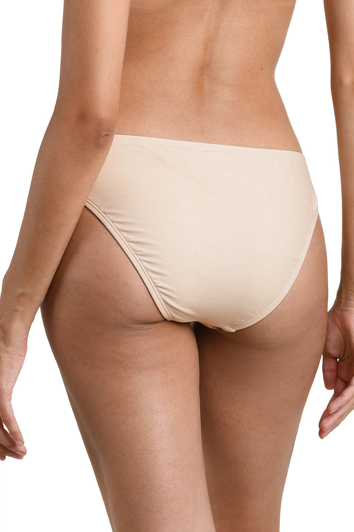 CHAMPAGNE Palm Print Strappy Side Hipster Bottom image number 2